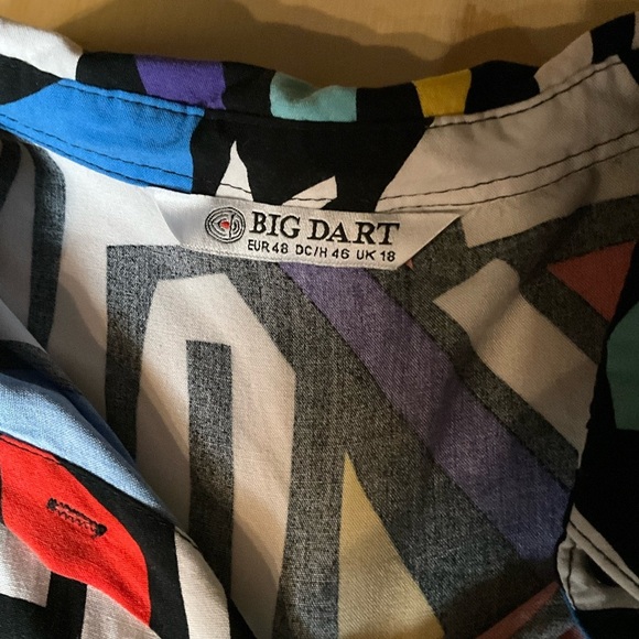 Vintage Big Dart long sleeve geometric shape print long sleeve - Picture 3 of 3